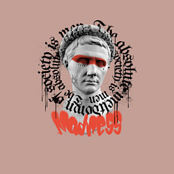 Свитшот хлопковый мужской Римский император Калигула с граффики, цвет: пыльно-розовый — фото 2