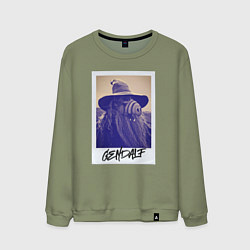 Свитшот хлопковый мужской Гэндальф, цвет: авокадо