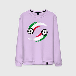 Свитшот хлопковый мужской Итальянские мячи, цвет: лаванда