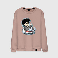 Свитшот хлопковый мужской The Cure - Robert Smith just like heaven, цвет: пыльно-розовый