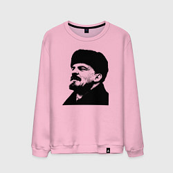 Свитшот хлопковый мужской Ленин в шапке, цвет: светло-розовый