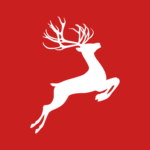 Мужской свитшот Новогодний минималистичный олень / Красный – фото 3