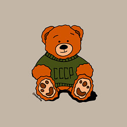 Свитшот хлопковый мужской Мишка родом из СССР, цвет: миндальный — фото 2