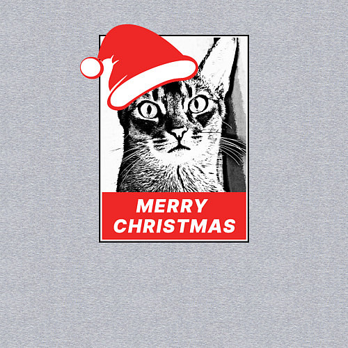 Мужской свитшот Счастливого абиссинского Рождества / Меланж – фото 3