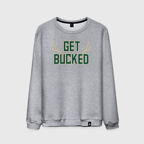 Мужской свитшот Get bucked / Меланж – фото 1