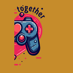 Свитшот хлопковый мужской Together forever gamepad, цвет: горчичный — фото 2