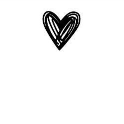 Свитшот хлопковый мужской Рисованное чёрное сердце парное, цвет: белый — фото 2