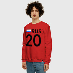 Свитшот хлопковый мужской RUS 20, цвет: красный — фото 2