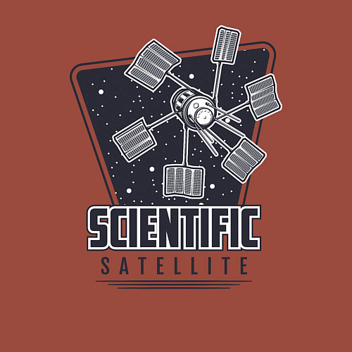 Мужской свитшот Научный спутник / Кирпичный – фото 3