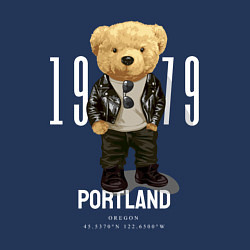 Свитшот хлопковый мужской Плюшевый медведь portland, цвет: тёмно-синий — фото 2