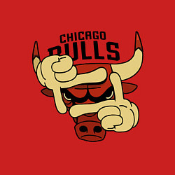 Свитшот хлопковый мужской Bulls logo with hands, цвет: красный — фото 2