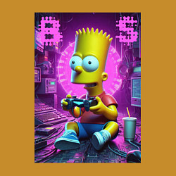 Свитшот хлопковый мужской Bart Simpson - cool gamer, цвет: горчичный — фото 2