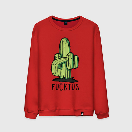 Мужской свитшот Fucktus / Красный – фото 1