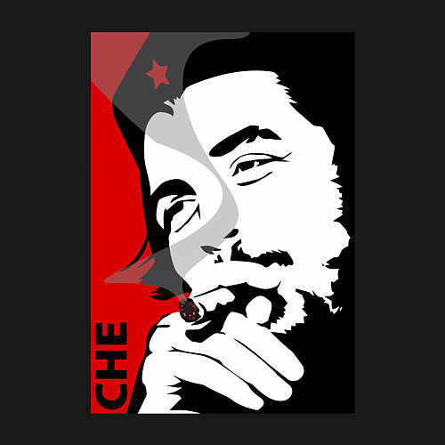 Мужской свитшот Эрнесто Че - Гевара / Черный – фото 3