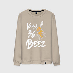 Свитшот хлопковый мужской Killa beez 36, цвет: миндальный