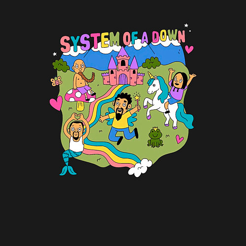 Мужской свитшот System of a Down мульт / Черный – фото 3