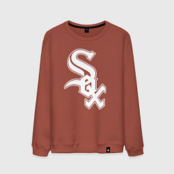 Свитшот хлопковый мужской Chicago white sox - baseball, цвет: кирпичный