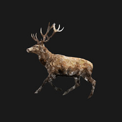 Свитшот хлопковый мужской Рогатый олень, цвет: черный — фото 2