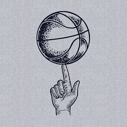 Свитшот хлопковый мужской Finger ball, цвет: меланж — фото 2
