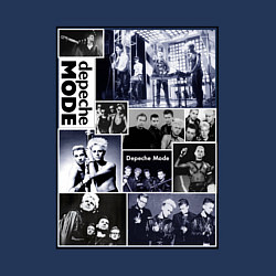 Свитшот хлопковый мужской Depeche Mode - Collage, цвет: тёмно-синий — фото 2