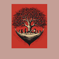 Свитшот хлопковый мужской Love tree, цвет: пыльно-розовый — фото 2