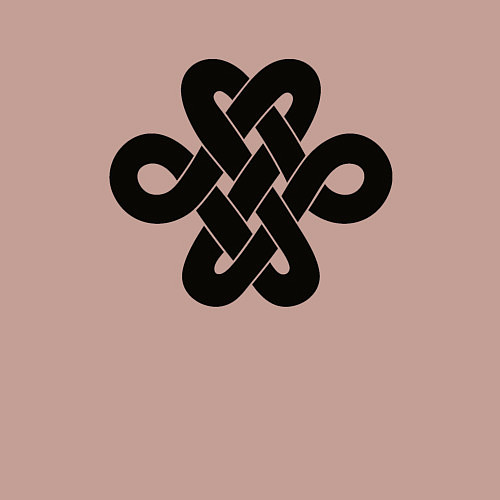 Мужской свитшот Черный кельтский узор / Пыльно-розовый – фото 3