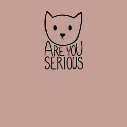Свитшот хлопковый мужской Are you serious cat, цвет: пыльно-розовый — фото 2