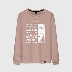 Свитшот хлопковый мужской Поднятие уровня в одиночку Заповеди Храма, цвет: пыльно-розовый