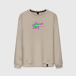 Свитшот хлопковый мужской Aespo k-girls, цвет: миндальный