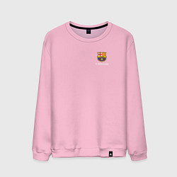 Свитшот хлопковый мужской Футбольный клуб Барселона - с эмблемой, цвет: светло-розовый