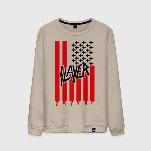 Мужской свитшот Slayer Flag / Миндальный – фото 1