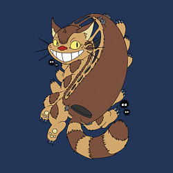 Свитшот хлопковый мужской Котобус - catbus, цвет: тёмно-синий — фото 2