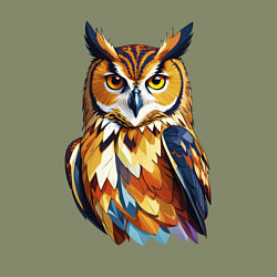 Свитшот хлопковый мужской Мудрый филин, цвет: авокадо — фото 2