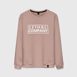 Свитшот хлопковый мужской Lethal Company: Logo, цвет: пыльно-розовый