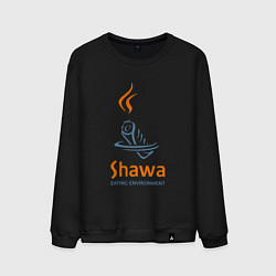 Свитшот хлопковый мужской Shawa eating environment, цвет: черный