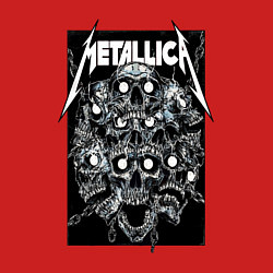 Свитшот хлопковый мужской Metallica - skulls, цвет: красный — фото 2