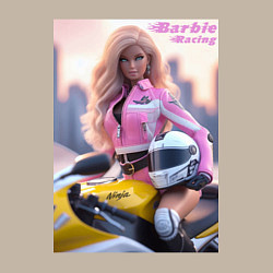 Свитшот хлопковый мужской Barbie racing - ai art, цвет: миндальный — фото 2