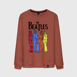 Свитшот хлопковый мужской The Beatles all, цвет: кирпичный
