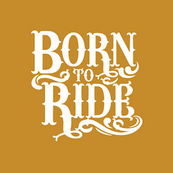 Свитшот хлопковый мужской Born to ride - рожденный ездить, цвет: горчичный — фото 2