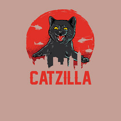Свитшот хлопковый мужской Catzilla, цвет: пыльно-розовый — фото 2