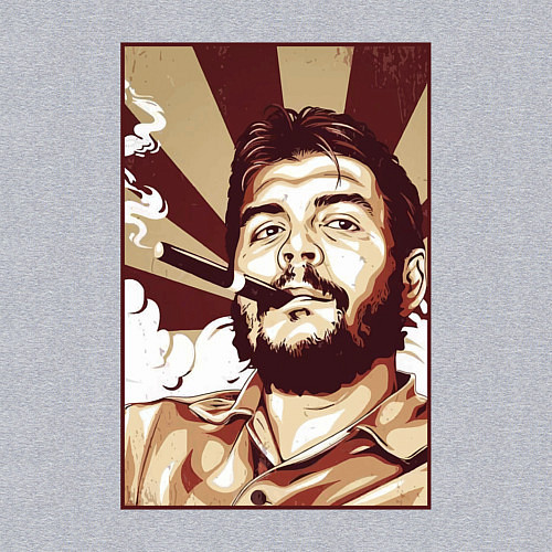 Мужской свитшот Эрнесто - портрет / Меланж – фото 3