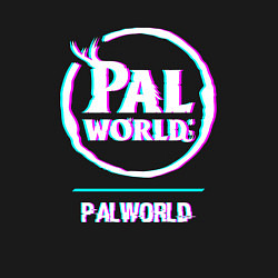 Свитшот хлопковый мужской Palworld в стиле glitch и баги графики, цвет: черный — фото 2