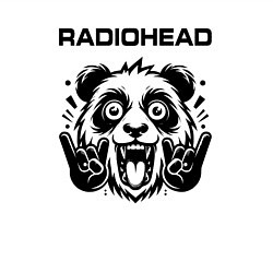 Свитшот хлопковый мужской Radiohead - rock panda, цвет: белый — фото 2