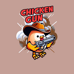 Свитшот хлопковый мужской Chicken Gun - chicken, цвет: пыльно-розовый — фото 2