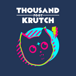 Свитшот хлопковый мужской Thousand Foot Krutch rock star cat, цвет: тёмно-синий — фото 2