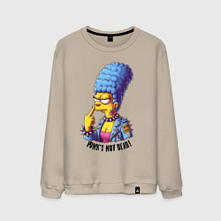 Мужской свитшот Marge Simpson - punks not dead motto