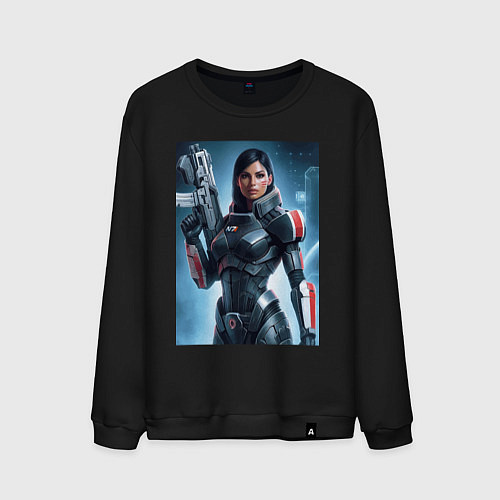 Мужской свитшот Mass Effect -N7 armor / Черный – фото 1