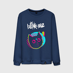 Мужской свитшот Blink 182 rock star cat