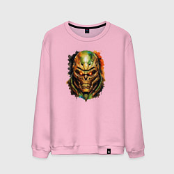 Свитшот хлопковый мужской Doom slayer skull, цвет: светло-розовый