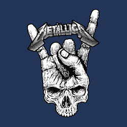 Свитшот хлопковый мужской Metallica hand, цвет: тёмно-синий — фото 2